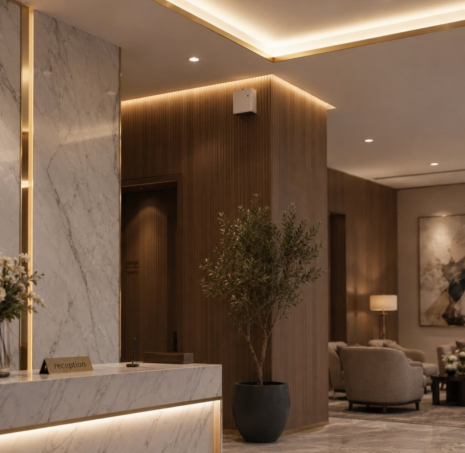Lobby de hotel aromatizado